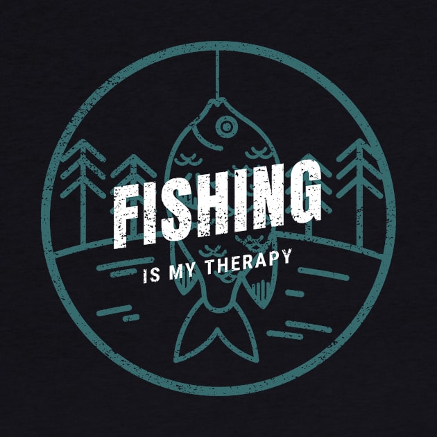 Fishing is my therapy 8 by Cectees